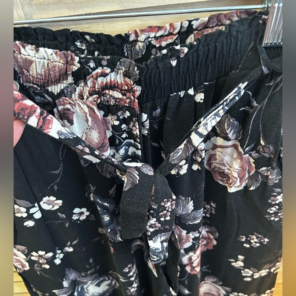 Lularoe Floral Black Bottoms - Picture 5 of 5